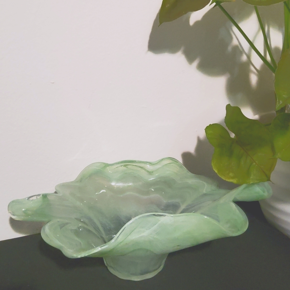 Vintage Hand Blown Glass Bowl